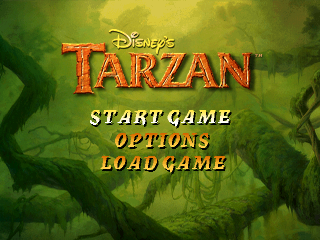 Tarzan title screen for Playstation